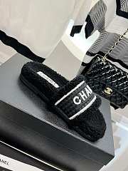 Chanel Shearling Slipper Black - 2