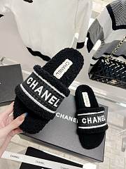 Chanel Shearling Slipper Black - 5
