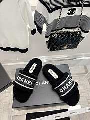 Chanel Shearling Slipper Black - 6