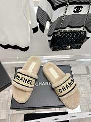 Chanel Shearling Slipper Beige - 2