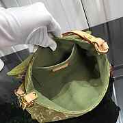 LV Green Denim Monogram Mini Pleaty Bag size 26×15×9 cm - 3
