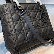 Dior Medium Lady Bag Black Ultramatte M0565 size 24x20x12 cm - 4