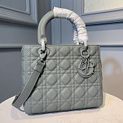 Dior Medium Lady Bag Gray Ultramatte M0565 size 24x20x12 cm - 6