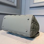Dior Medium Lady Bag Gray Ultramatte M0565 size 24x20x12 cm - 5