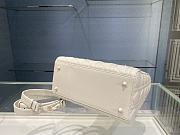 Dior Medium Lady Bag White Ultramatte M0565 size 24x20x12 cm - 6