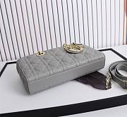 Dior Lady D-Joy Bag Gray Cannage Lambskin size 26x13.5x5 cm - 6