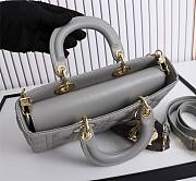 Dior Lady D-Joy Bag Gray Cannage Lambskin size 26x13.5x5 cm - 5