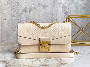 LV Marceau Cream Beige Grained Leather M46201 size 24.5x15x6.5 cm - 1