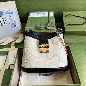 Gucci Small GG Shoulder Bag White 675788 Size 25x21x9 cm