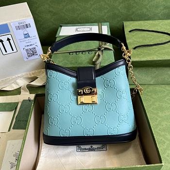 Gucci Small GG Shoulder Bag Blue 675788 Size 25x21x9 cm