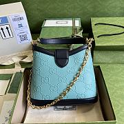 Gucci Small GG Shoulder Bag Blue 675788 Size 25x21x9 cm - 3