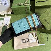 Gucci GG Wallet With Chain Blue 676155 size 19x10x4 cm - 3