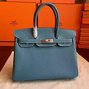 Hermes Birkin Blue Jean Epsom Leather Size 30x22x16 cm - 1