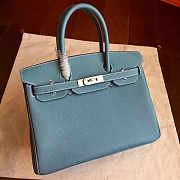 Hermes Birkin Blue Jean Epsom Leather Size 30x22x16 cm - 3