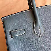 Hermes Birkin Blue Jean Epsom Leather Size 30x22x16 cm - 6