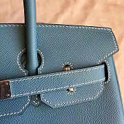 Hermes Birkin Blue Jean Epsom Leather Size 30x22x16 cm - 5