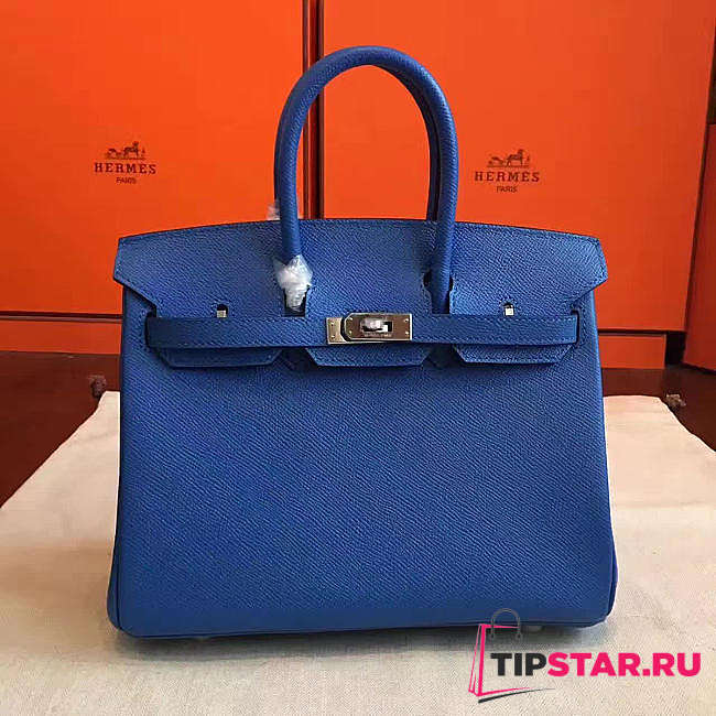 Hermes Birkin Royal Blue Epsom Leather Size 30x22x16 cm - 1