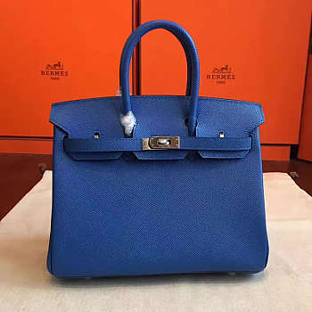 Hermes Birkin Royal Blue Epsom Leather Size 30x22x16 cm