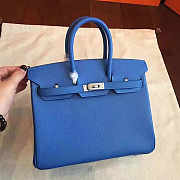 Hermes Birkin Royal Blue Epsom Leather Size 30x22x16 cm - 4