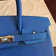 Hermes Birkin Royal Blue Epsom Leather Size 30x22x16 cm - 6