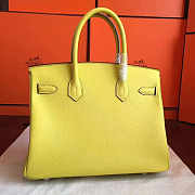 Hermes Birkin Yellow Epsom Leather Size 30x22x16 cm - 4