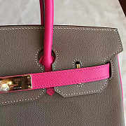 Hermes Birkin 30 Gris Asphalt Rose Azalee Epsom Handbag - 2
