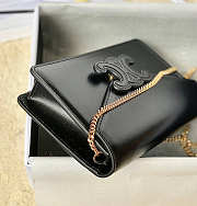 Celine Wallet On Chain Cuir Triomphe Black Size 19 x 11 x 4 cm - 6