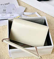Celine Wallet On Chain Cuir Triomphe White Size 19 x 11 x 4 cm - 5