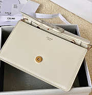 Celine Wallet On Chain Cuir Triomphe White Size 19 x 11 x 4 cm - 3