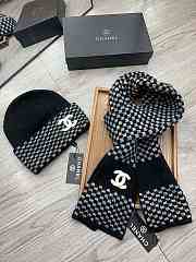 Chanel Set Hat and Scarf Black - 1