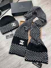Chanel Set Hat and Scarf Black - 6