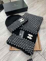 Chanel Set Hat and Scarf Black - 5