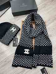 Chanel Set Hat and Scarf Black - 2