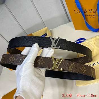 Louis Vuitton LV Belt 3.0 cm with gold/silver hardware