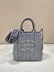 Prada Embroidered Top Handle Bag 1BA343 size 21x22x10 cm - 1