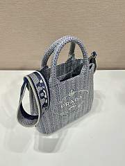 Prada Embroidered Top Handle Bag 1BA343 size 21x22x10 cm - 3