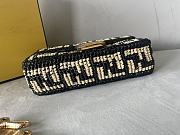 Fendi Baguette Black Raffia Back With Crocheted FF 27x15x6 cm - 4