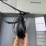 Balenciaga Le Cagole Mini Bag With Chain Black Crocodile Leather 20x11x4 cm - 6