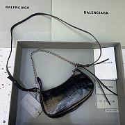Balenciaga Le Cagole Mini Bag With Chain Black Crocodile Leather 20x11x4 cm - 3