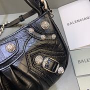 Balenciaga Le Cagole Mini Bag With Chain Black Crocodile Leather 20x11x4 cm - 2