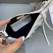 Balenciaga Le Cagole Mini Bag With Chain White Crocodile Leather 20x11x4 cm - 5
