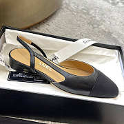 Chanel Sling-Back Grosgrain Black - 4