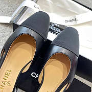 Chanel Sling-Back Grosgrain Black - 5