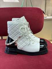 Chanel Lace-Ups White/Black Leather - 1
