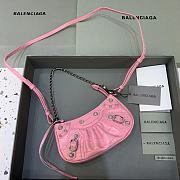 Balenciaga Le Cagole Mini Bag With Chain Pink Crocodile Leather 20x11x4 cm - 1