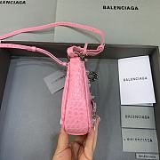 Balenciaga Le Cagole Mini Bag With Chain Pink Crocodile Leather 20x11x4 cm - 4