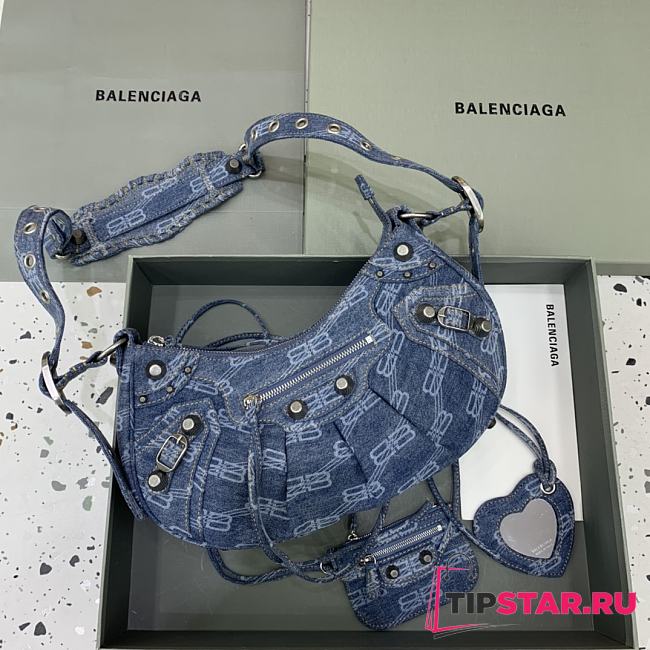 Balenciaga Le Cagole Denim Shoulder Bag size 33x16x8 cm - 1