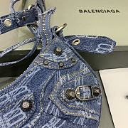 Balenciaga Le Cagole XS Denim Shoulder Bag size 25x13x6.5 cm - 6