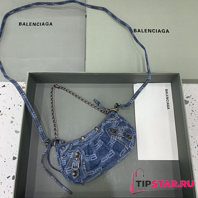 Balenciaga Le Cagole Mini Denim Shoulder Bag size 20.8x13x4.3 cm - 1