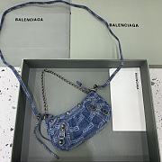 Balenciaga Le Cagole Mini Denim Shoulder Bag size 20.8x13x4.3 cm - 1